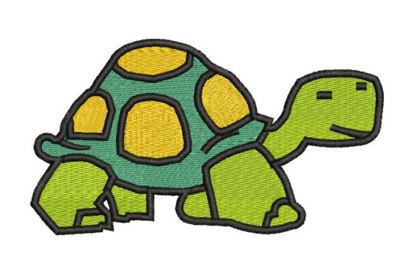 A Closer Look at the Children's Turtle Embroidery Design