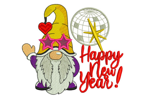 A Craft Seller's Look at the Happy New Year Gnome Embroidery File