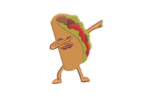 A Designer's Honest Review of the Dabbing Taco Embroidery Design