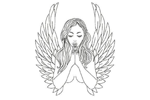 A Designer's Review: The Praying Angel Embroidery File