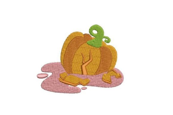 A Designer's Take on the Smashed Pumpkin Embroidery Design