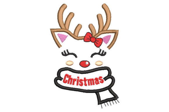 A Festive Reindeer Design for Embroidered Projects
