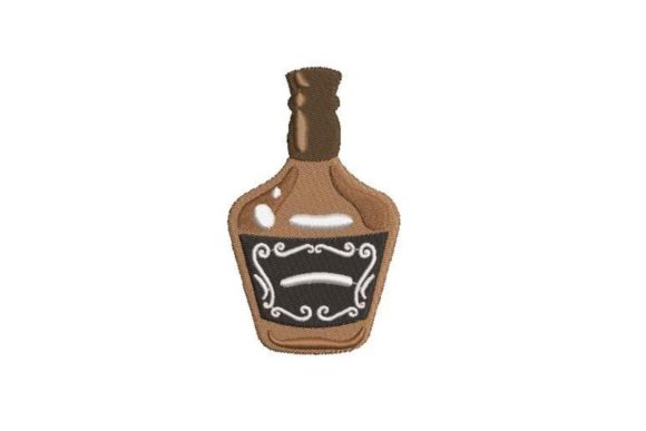 A Liquor Bottle Embroidery Design for Personalized Gifts