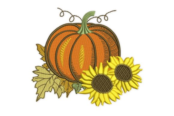 A Professional Review of Sunflower Pumpkin Embroidery Design