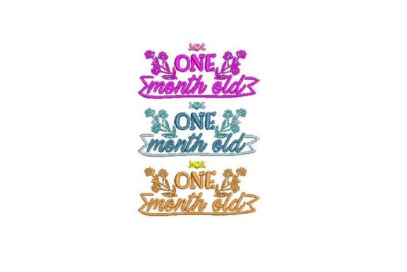 Baby Milestone 1 Month Embroidery Design Review