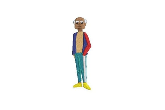 Black Elderly Man Embroidery Design: A Design Review for Business Branding
