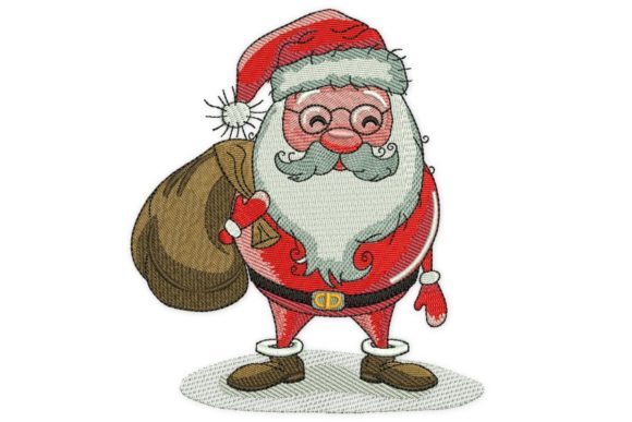 Cute Santa Claus Embroidery Design for Business Merchandise