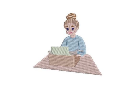 Evaluating the Woman Using a Typewriter Embroidery Design