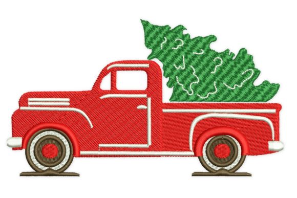 Is Vintage Pickup Christmas Tree the Perfect Holiday Embroidery Design?