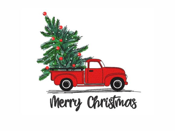 Merry Christmas Truck Embroidery Design Review