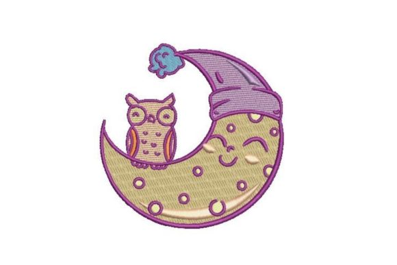 Sleepy Moon with Owl: A Seasonal Embroidery Design Review