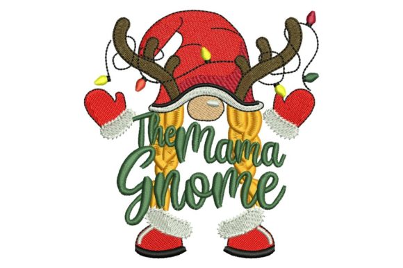 The Mama Gnome: A Festive Emblem for Holiday Embroidery Projects