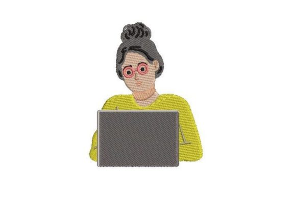 Why 'Woman Using a Laptop' Is a Versatile Gift Embroidery Design